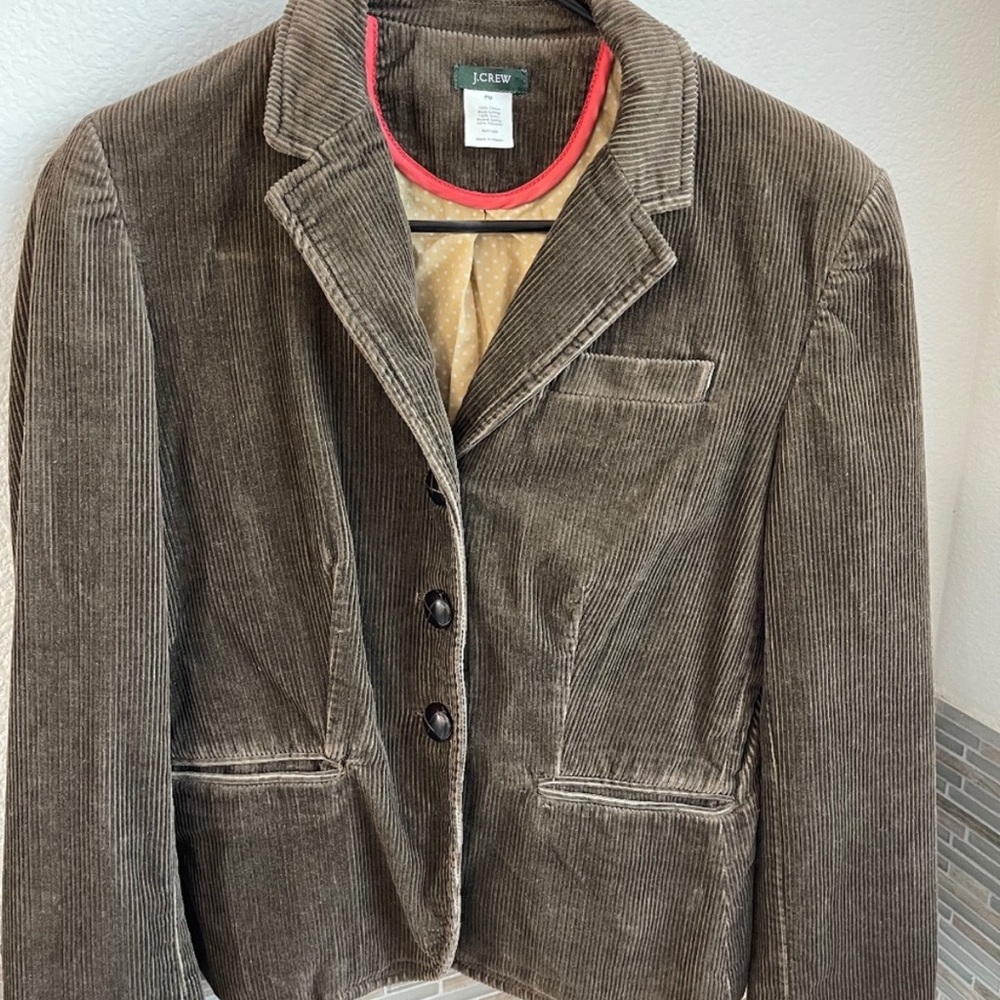J Crew vintage brown corduroy blazer